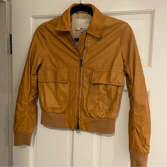 3.1 Phillip Lim Jackets & Blazers - 3.1 Phillip Lim Leather Bomber Jacket with Front Pockets